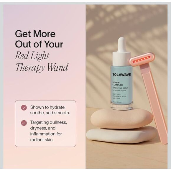 Solawave Renew Complex Red Light Therapy Activation Serum for Face & Neck | Pair - Picture 5 of 7